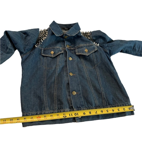 Forever 21 Studded Button Down Denim Jacket All Size - Picture 11 of 17